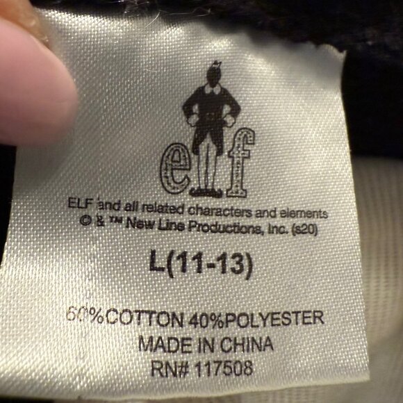 Elf Women's Sweatshirt, Size L, Black Pullover - Picture 3 of 3